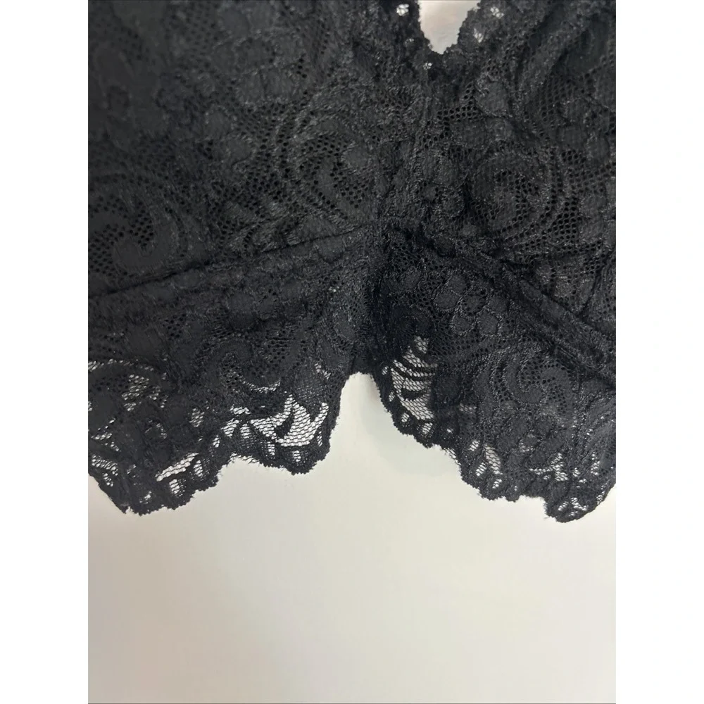 Smart‎ And Sexy Black Bralette Lace Removable Pads NWT Medium